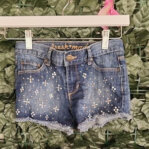 Girls Jewled Denim Shorts